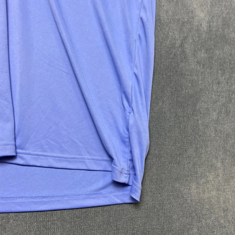 Adidas Polo Shirt Mens 2XL Blue Performance Short Sleeve Collared Casual Logo